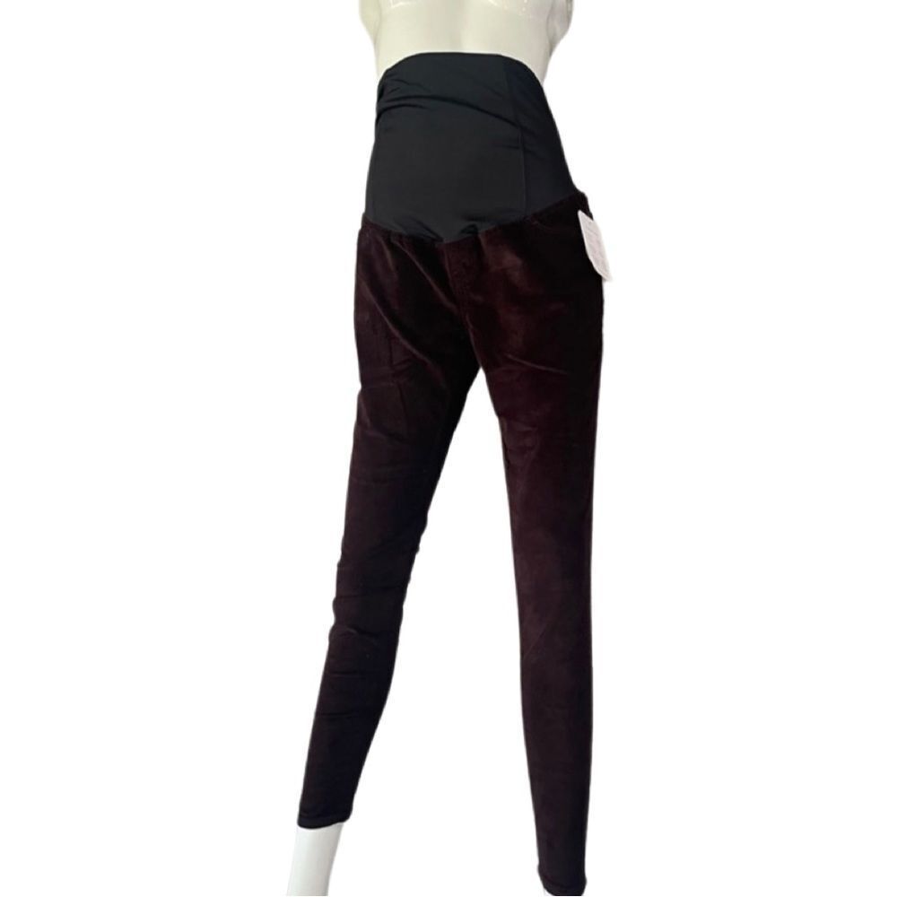 Isabel Maternity Skinny Jeans Crossover Panel Red